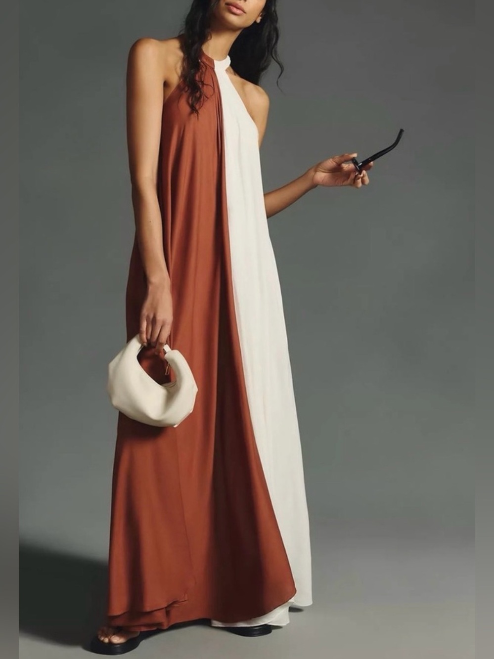 Anthro Two Tone Maxi Dress